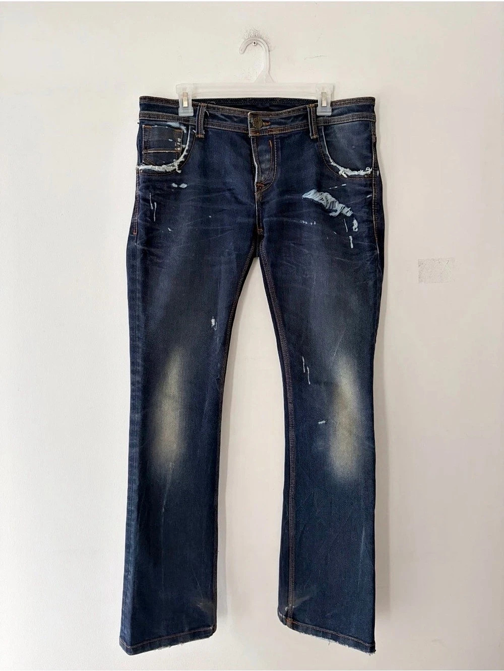 Diesel Industry Mens Distressed Jeans Size 34